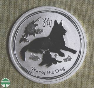 2018 Australian 50 Cents - Year Of The Dog - Weight: 1/2 Oz - Fineness: 9999 Silver