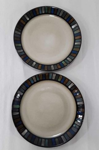 Set Of 2 Sonoma Life,  Style Vallejo Blue 8 1/4 " Salad Plates