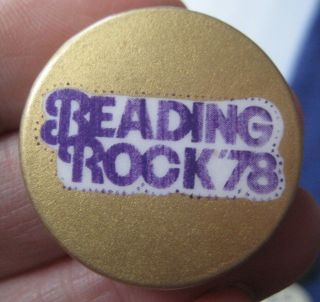 Reading Rock Festival Punk Rock Era 1978 Vintage Tin Pin Badge