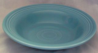 Vintage Old Fiesta Turquoise Blue Rimmed Soup Bowl Homer Laughlin Fiestaware Hlc