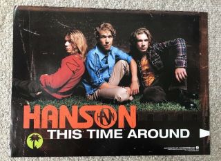 Hanson 2000 Promo Poster This Time Around 18”x24” Vg,