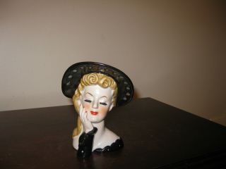 Vintage Napco Head Vase Rita Hayworth Lady 5 " C569b