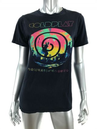 Coldplay Size S Small Graphic T Shirt Tee 2012 Mylo Xyloto Tour Distressed