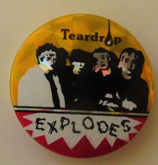 The Teardrop Explodes Vintage Metal Button Badge From The 1980 