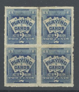 1896 - 99 Us Revenue - Playing Card 2c Sc Rf3 Hinged Cat $60.  00