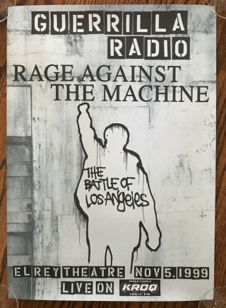 Rage Against The Machine Live At The El Rey Kroq Poster
