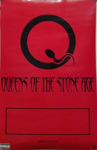 Queens Of The Stone Age 2002 2 Sided Promotional Poster Old Stock Flawless