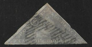 Cape Of Good Hope 1853 - 1864 Triangle 6d Grey Lilac Unchecked