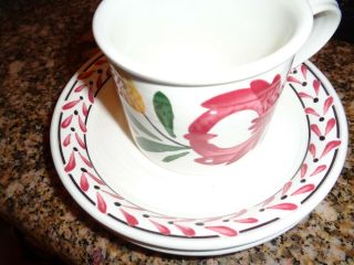 2 Portmeirion Welsh Dresser Saucers And 1 Drum Coffee Cup