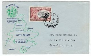 North Borneo Charter Cover Illustrated Fdc Sg388 Jesseltown Cds