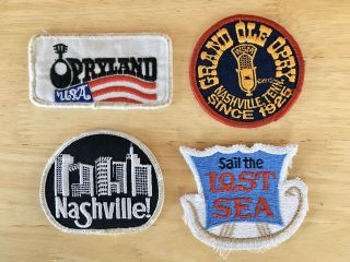 Vintage Souvenir Travel Patches Opryland Nashville Lost Sea Grand Ole Opry (4)