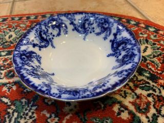 W & E Corn Ayr Flow Blue White Floral Soup Salad 6.  5 " Bowl Porcelaine Royale Eu