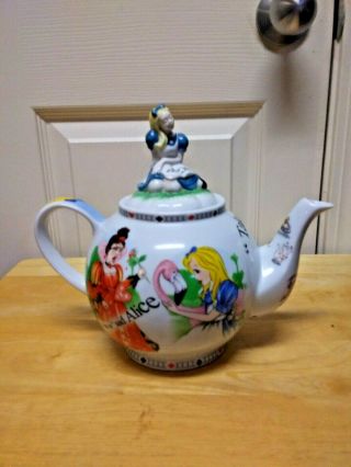 Paul Cardew 150th Anniversary Alice In Wonderland 4 Cup Teapot Alice Figure 2012