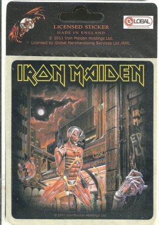 Iron Maiden Somewhere In Time 2011 Vinyl Sticker Official Merchandise Oop