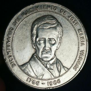 . 900 Silver 1986 Venezuela 100 Bolivares Y 60 200th Birth José Vargas