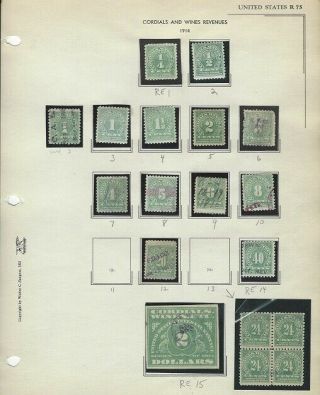 Cordials And Wine Revenue Stamps From The Early 1900 