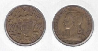 Reunion – 20 Franc Coin 1960 Year Km 11