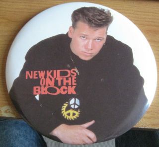 Donnie Wahlberg Nkotb Vintage 80s Jumbo 6 Inch Kids On The Block Pin Badge