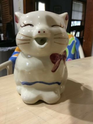 Vintage Shawnee Pottery Puss N Boots Creamer Pitcher Usa