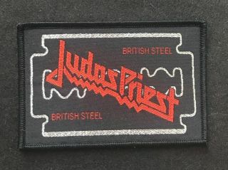 Judas Priest " British Steel " Patch Motorhead - Iron Maiden - Van Halen - Boston - Kiss