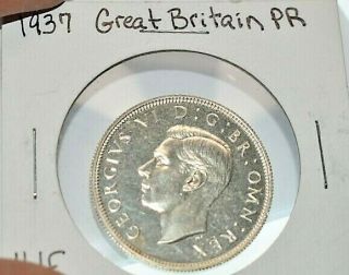 Great Britain 1937 Half Crown Silver Proof 1 Day