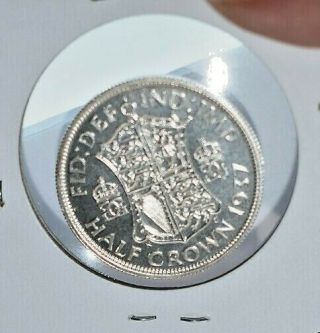 GREAT BRITAIN 1937 HALF CROWN SILVER PROOF 1 day 2