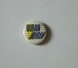 Duran Duran 1981 Vintage Round Pin Badge Simon Le Bon Taylor Rhodes Vgc