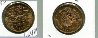 1952 Mexico 20 Centavos Coin Gem Bu 6648m