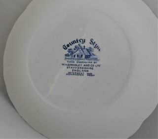 SERVING PLATE W H Gindley blue country inn style 3