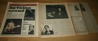 Sid Vicious Chelsea Hotel Murder Sex Pistols Vintage Press Nov 1978