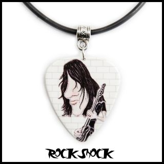 Roger Waters Necklace Caricature Guitar Pick Pendant Plectrum Pink Floyd Wall