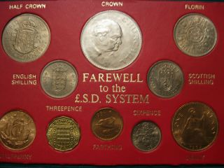 1966 - 1967 Great Britain Farewell To The £.  S.  D System Coins Set