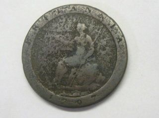 1797 Great Britain Large 1 Pence Cartwheel Penny Cent Estate Find