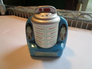 Elvis Presley Salt & Pepper Shakers Ceramic Jukebox By Signature Product Set