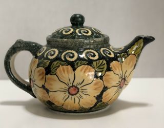 Boleslawiec Stoneware Polish Pottery Unikat Teapot Coffee Pot