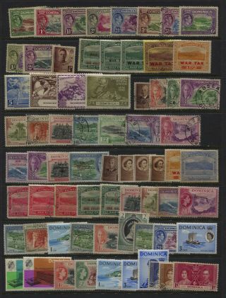 (jy) Dominica & St.  Vincent 2 Pages Of Mh / Cv $120,