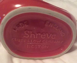 Red Gurgling Cod Pitcher Shreve Crump and Low Made in England,  Boston Fave 2