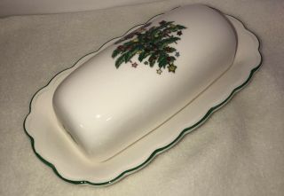 Nikko Happy Holidays Christmas 1/4 Lb Covered Butter Dish - With No Box.