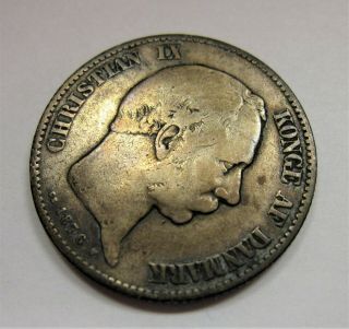 1876 DENMARK 2 Kroner Silver Coin - Low Mintage 2