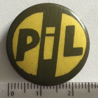 Vintage Punk P.  I.  L.  Public Image Limited 25mm Pin Badge Johnny Rotten