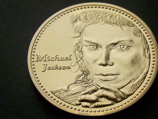 Michael Jackson Gold Plated Coin The King Of Pop 1958 2009 Moon Walk