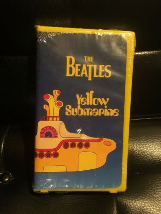 The Beatles - Yellow Submarine - Psychedelic Vhs Video Tape Clamshell