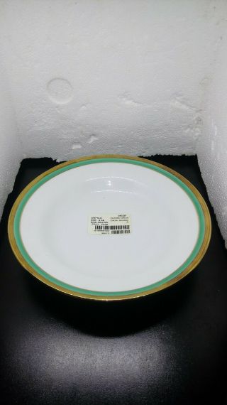 Richard Ginori Palermo Green Soup Bowl Rimmed With Store Tag