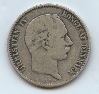 Denmark 2 Kroner 1875 Silver F