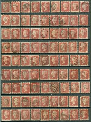Sg 43 1d Rose - Red 1d Plates 71 - 224 (less 77).  Fine To Very Fine On.