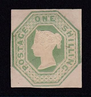 Gb.  Qv.  1847.  Sg 55,  1/ - Green.  Four Margins.