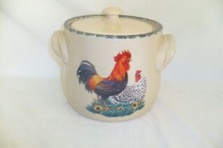 Home And Garden Part Ltd Crock Rooster With Lid