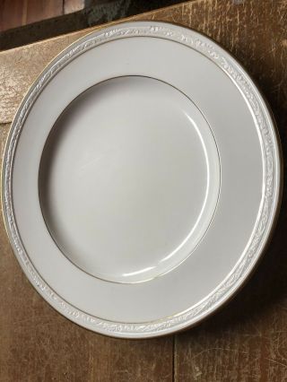 Noritake White Scapes Porcelain Dinner Plate - Lockleigh 4061 - 10 " Nwt