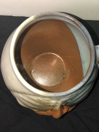 Raised Man Face Mustache Goatee Coffee Mug - Soup Mug - Pottery Craft Stoneware 2