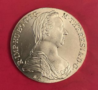Foreign Silver Coin - 1780 Austria Maria Theresa Thaler (restrike) - About Uncirc.